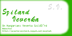 szilard veverka business card